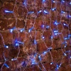 Гирлянда светодиодная Занавес 2x0,8м 160 LED СИНИЙ прозрачный ПВХ IP65 постоянное свечение 230В нужен блок 303-500-1 NEON-NIGHT