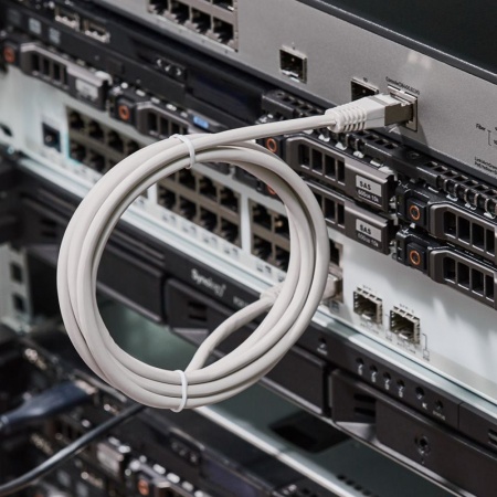 Шнур коммутационный, патч-корд F/UTP RJ45-RJ45, CAT 5e, LSZH серый, 1,5м REXANT