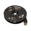 Лента светодиодная 5В, SMD5050, 4,8Вт/м, 60 LED/м, RGB, 10мм, 1м, с USB коннектором, черная, IP65 LAMPER