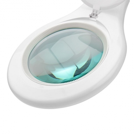 Лупа на струбцине круглая 5D с подсветкой 56 SMD LED, ø127мм, белая REXANT