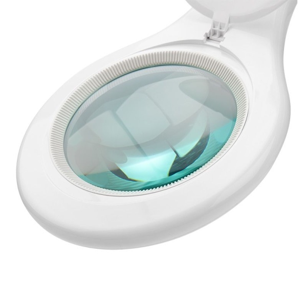 Лупа на струбцине круглая 5D с подсветкой 56 SMD LED, ø127мм, белая REXANT