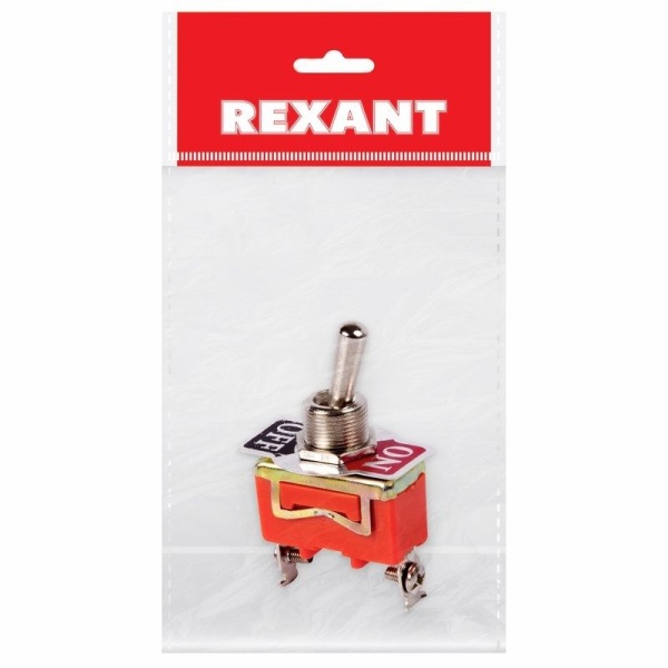 Тумблер 250V 15А (2c) ON-OFF однополюсный  (KN-101)  REXANT Индивидуальная упаковка 1 шт