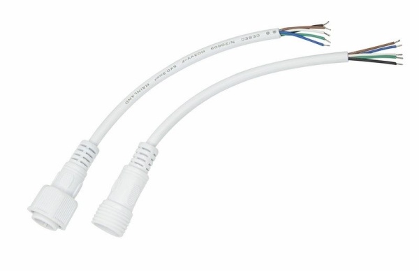 Соединительный кабель (5pin) герметичный (IP67) 5х0.5мм²  белый  REXANT