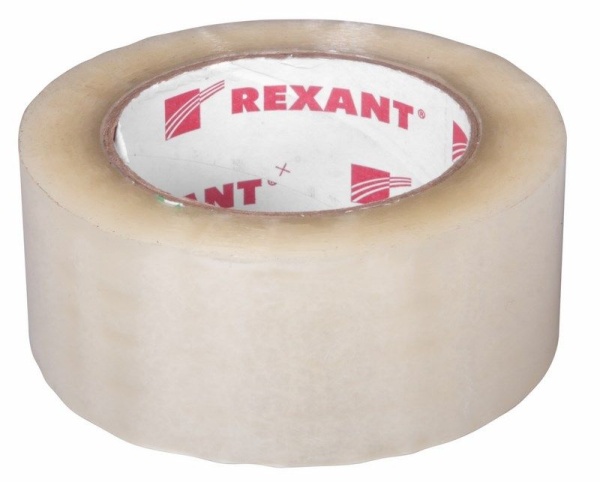 Скотч упаковочный 48мм х 50мкм, прозрачный, рулон 150м REXANT