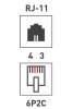 Розетка телефонная внешняя, 2 порта UTP, RJ-11 (6P2C), CAT 3 PROconnect