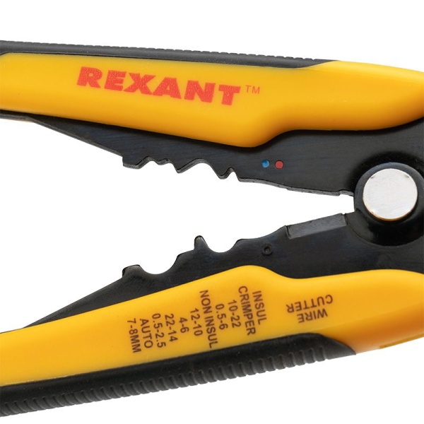 Инструмент HT-766 для зачистки кабеля 0,2-6,0мм² и обжима наконечников REXANT