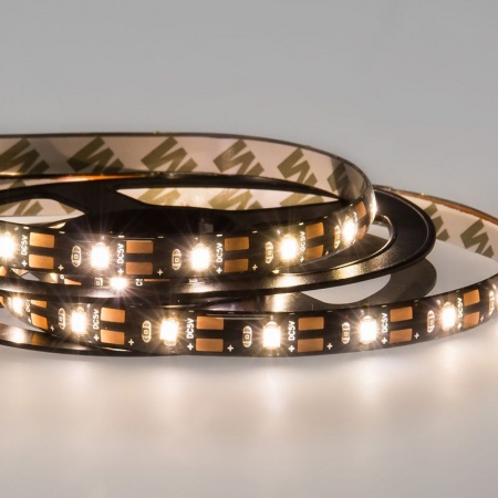 Лента светодиодная 5В, SMD2835, 4,8Вт/м, 60 LED/м, 3000K, 8мм, 1м, с USB коннектором, черная, IP65 LAMPER