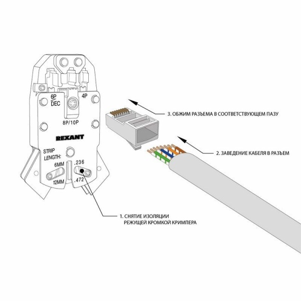 Разъем UTP RJ-45(8P8C), CAT 5e REXANT