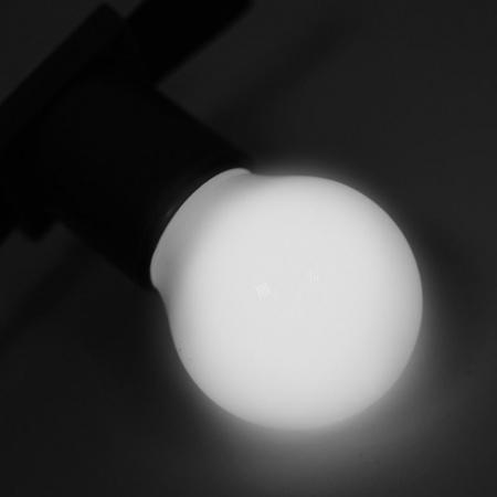 Лампа светодиодная, диаметр 45мм, E27, 5 LED, 2Вт, БЕЛЫЙ, 230В NEON-NIGHT