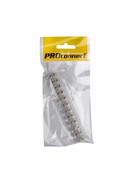 Колодка клеммная КВ-6, 6А, 6 мм², индивидуальная упаковка, (1 шт/уп) PROconnect