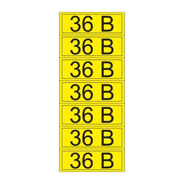 Наклейка знак электробезопасности «36 В» 35х100 мм REXANT (7шт на листе)