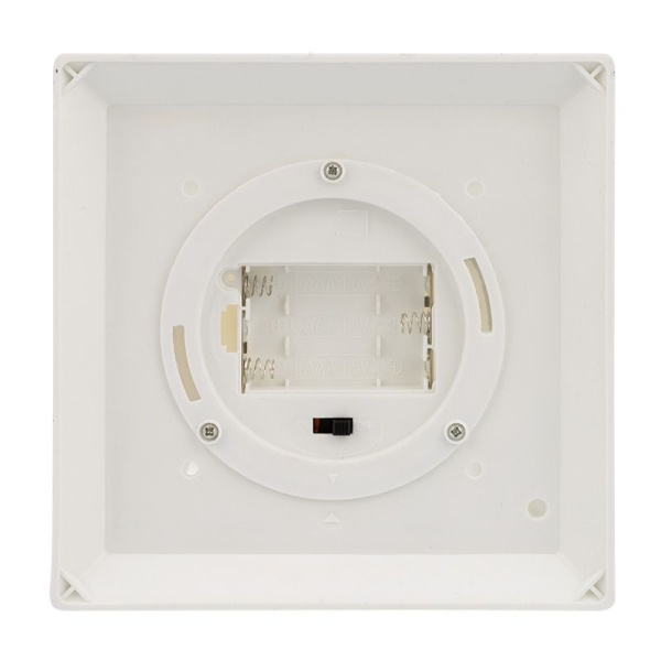 Декоративный фонарь со свечой 14x14x29 см, белый корпус, теплый белый цвет свечения NEON-NIGHT