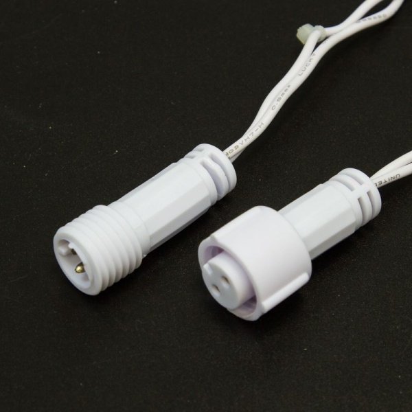 Гирлянда светодиодная Нить 10м 100 LED ТЕПЛЫЙ БЕЛЫЙ IP65 белый ПВХ постоянное свечение 230В соединяется нужен блок 303-500-1 NEON-NIGHT