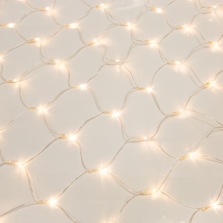 Гирлянда Сеть 1,8х1,5м, прозрачный ПВХ, 180 LED ТЕПЛЫЙ БЕЛЫЙ