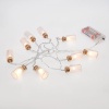 Гирлянда светодиодная Баночки 1,5 м, 10 LED, прозрачный ПВХ, цвет свечения теплый белый, 2 х АА (батарейки не в комплекте) NEON-NIGHT