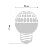 Лампа-строб светодиодная, диаметр 50, E27, 18 LED, 2,5Вт, БЕЛЫЙ, 230В NEON-NIGHT