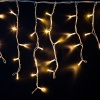Гирлянда светодиодная Бахрома (Айсикл) 4,0х0,6м 128 LED ТЕПЛЫЙ БЕЛЫЙ белый каучук 3,3мм IP67 постоянное свечение 230В нужен блок 315-001 NEON-NIGHT