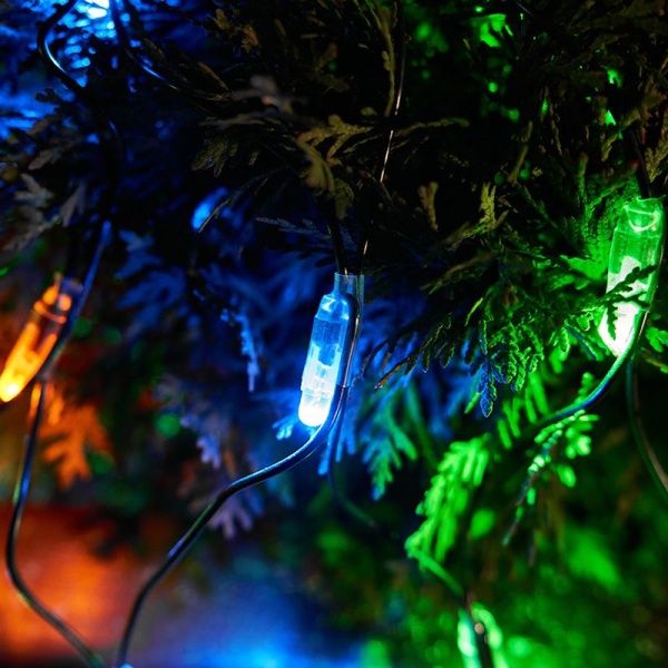Гирлянда светодиодная Сеть 1х1,5м 160 LED МУЛЬТИ черный ПВХ IP65 свечение с динамикой 230В контроллер в комплекте NEON-NIGHT