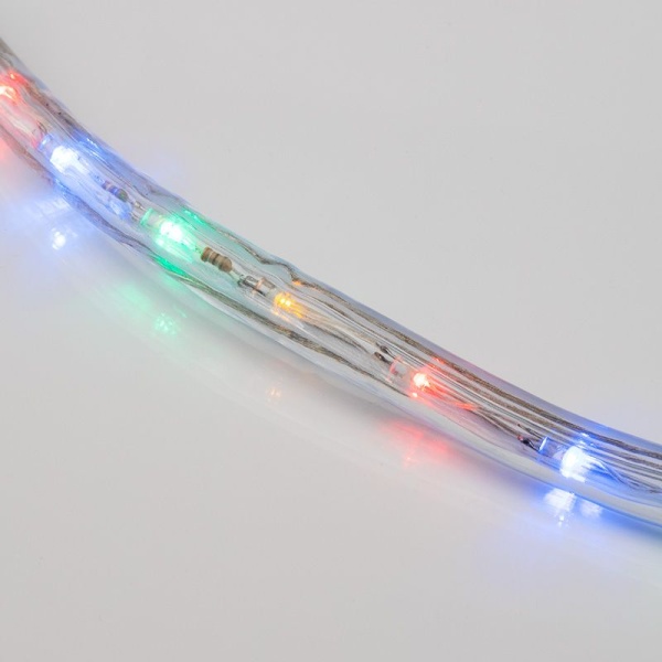 Дюралайт LED трехжильный 230В 13мм 36 LED/м МУЛЬТИ (RYGB) свечение с динамикой модуль 1м бухта 100м NEON-NIGHT