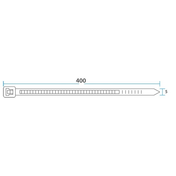 Стяжка кабельная нейлоновая 400x4,8мм, черная (100 шт/уп) REXANT