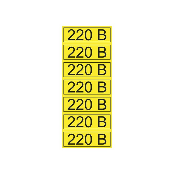 Наклейка знак электробезопасности «220 В» 35х100мм 70 шт. REXANT