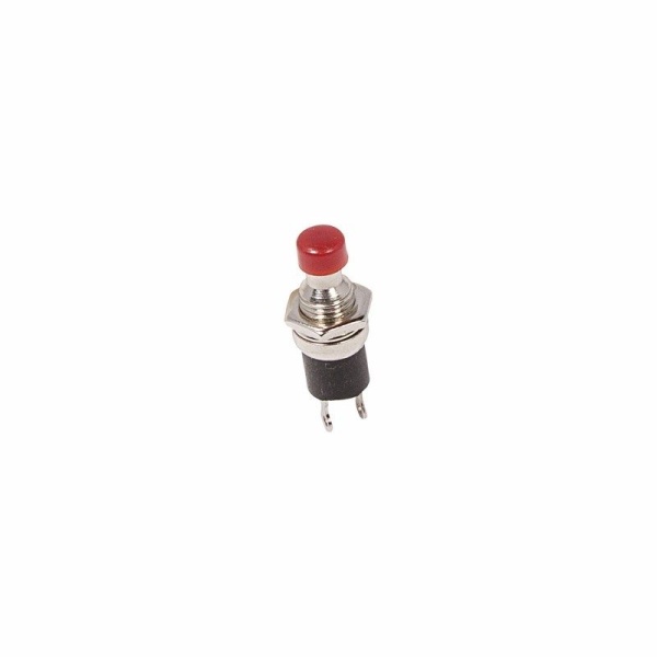 Выключатель-кнопка металл 220V 2А (2с) OFF-(ON) Ø7.2 красная Micro (RWD-301, PBS-10B) REXANT