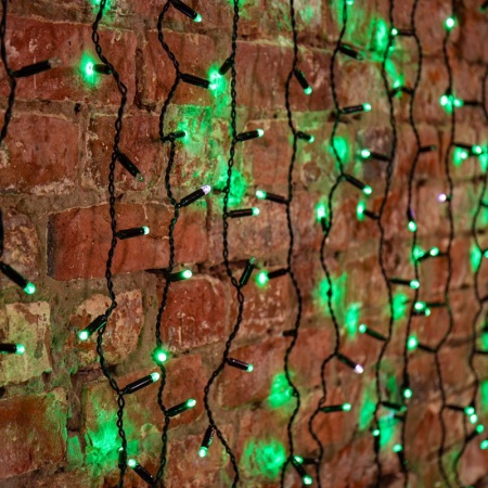 Гирлянда светодиодная Занавес 2х1,5м 360 LED ЗЕЛЕНЫЙ зеленый ПВХ IP54 постоянное свечение 230В блок в комплекте NEON-NIGHT