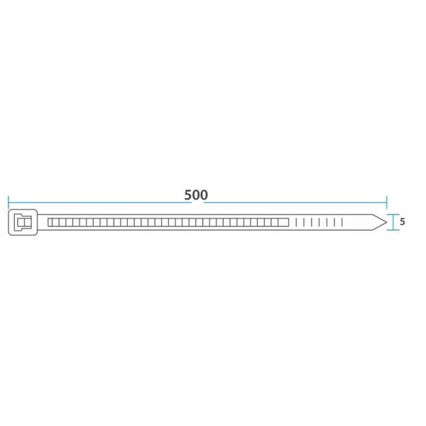 Стяжка кабельная нейлоновая 500x4,8мм, белая (100 шт/уп) REXANT