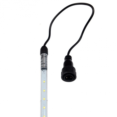 Гирлянда Тающие сосульки комплект 10 шт. х 50см, шаг 100см, 600 LED БЕЛЫЙ, черный каучук, IP65, 24В, соединяется NEON-NIGHT