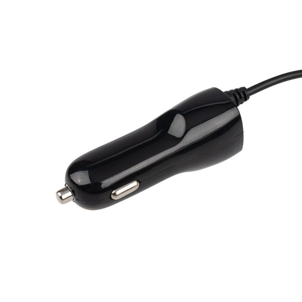 Автозарядка в прикуриватель microUSB (АЗУ) (5 V, 1000 mA) шнур прямой 1.2 м черная REXANT