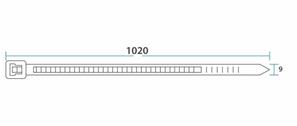 Стяжка кабельная нейлоновая 1020x9,0мм, черная (100 шт/уп) REXANT