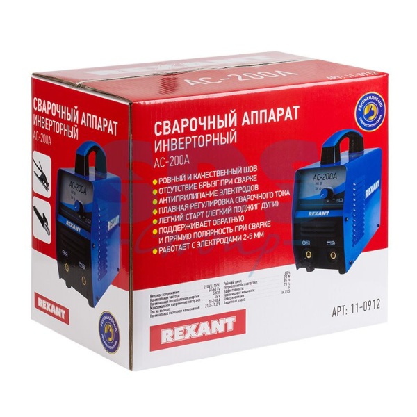 Сварочный аппарат инверторный REXANT АС-200А
