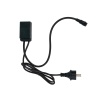Гирлянда Нить управляемая 20м 240 LED ТЕПЛЫЙ БЕЛЫЙ черный каучук IP67 свечение с динамикой 230В не соединяется нужен контроллер 217-204 NEON-NIGHT