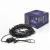 Гирлянда Нить управляемая 10м 100 LED ТЕПЛЫЙ БЕЛЫЙ черный ПВХ IP65 свечение с динамикой 230В нужен контроллер 217-204 NEON-NIGHT