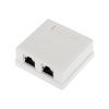 Розетка компьютерная внешняя, 2-порта RJ-45 (8P8C), STP, CAT 6 REXANT