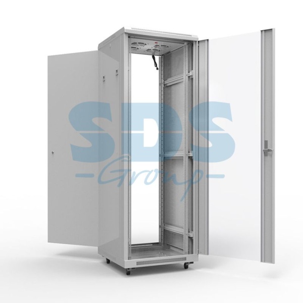 Шкаф напольный 19" 22U 600х800мм, передняя и задняя дверь перфорация, RAL 7035 REXANT