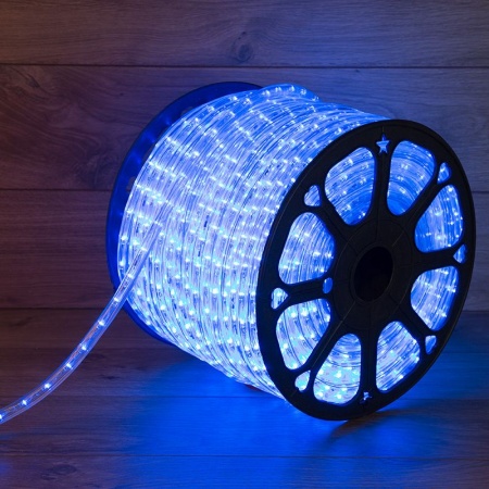 Дюралайт LED двухжильный 230В 13мм 30 LED/м СИНИЙ постоянное свечение модуль 1м бухта 100м NEON-NIGHT