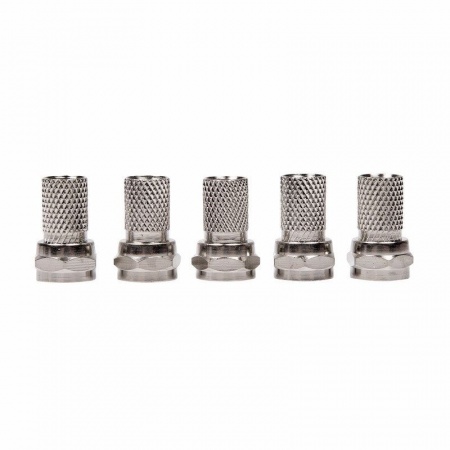 Делитель ТВх4 под F-разъем, 5-1000МГц, Silver (5 F-разъемов в комплекте) REXANT