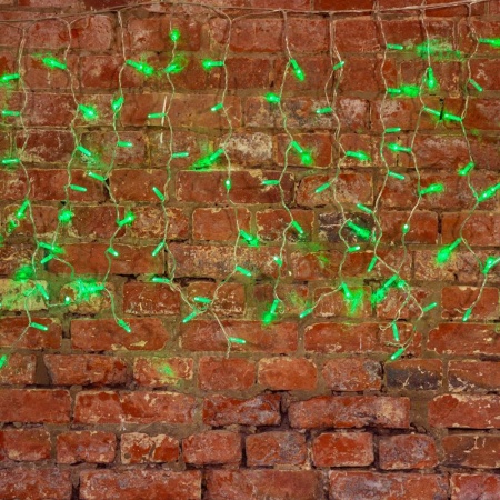 Гирлянда светодиодная Занавес 2x0,8м 160 LED ЗЕЛЕНЫЙ прозрачный ПВХ IP65 постоянное свечение 230В блок в комплекте NEON-NIGHT