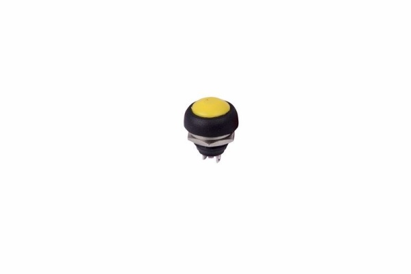 Выключатель-кнопка  250V 1А (2с) OFF-(ON)  Б/Фикс  желтая  Micro (PBS-33В)  REXANT