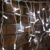 Гирлянда светодиодная Бахрома (Айсикл) 2,4х0,6м 88 LED БЕЛЫЙ белый ПВХ IP65 эффект мерцания 230В нужен блок 303-500-1 NEON-NIGHT