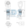 Выключатель ключ Ø12 250V 0.5А (2с) ON-OFF (K12-01)  REXANT