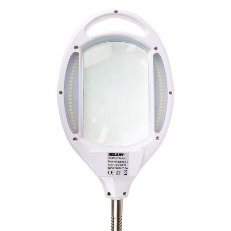 Лупа напольная 3D с подсветкой 42 SMD LED, 174х108мм, белая REXANT