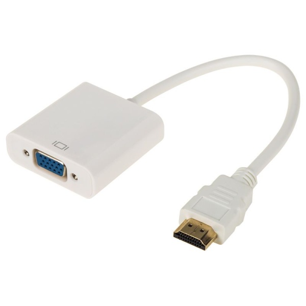 Переходник штекер HDMI - гнездо VGA, провод + шнур стерео 3,5мм с питанием REXANT