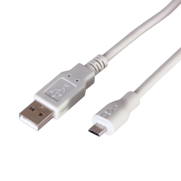 Кабель USB-A – micro USB, 1А, 1,8м, ПВХ, белый REXANT