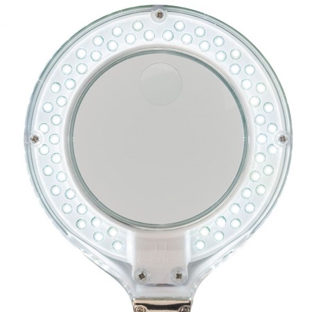Лупа настольная 3D+12D с подсветкой 40 SMD LED, ø100мм, белая REXANT