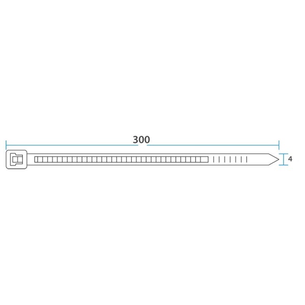 Стяжка кабельная нейлоновая 300x3,6мм, белая (100 шт/уп) REXANT